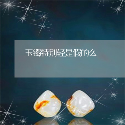 玉镯特别轻是假的么/2023041346270