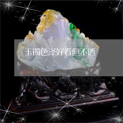 玉镯色泽好看但不透/2023041376948