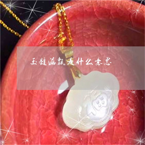 玉髓漏飘是什么意思/2023041365717