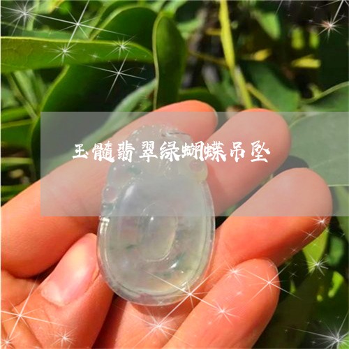 玉髓翡翠绿蝴蝶吊坠/2023041375149