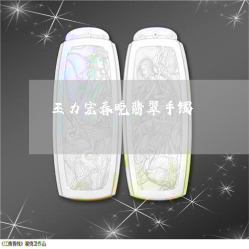 王力宏春晚翡翠手镯/2023041397958