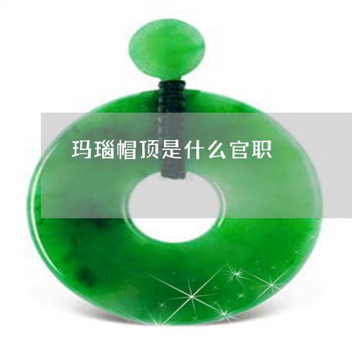 玛瑙帽顶是什么官职/2023041370602