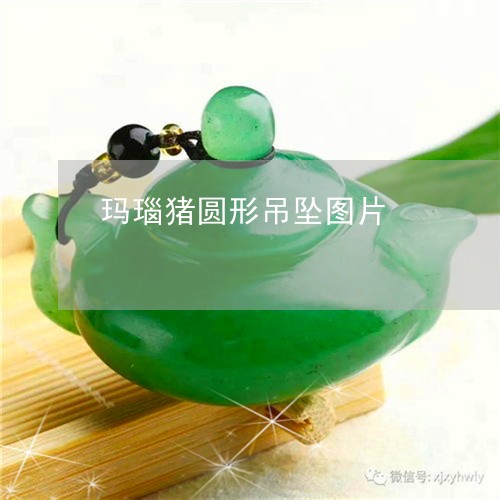 玛瑙猪圆形吊坠图片/2023041319270