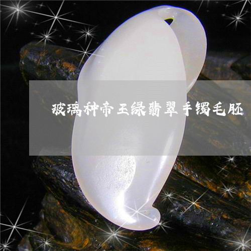 玻璃种帝王绿翡翠手镯毛胚/2023062800572