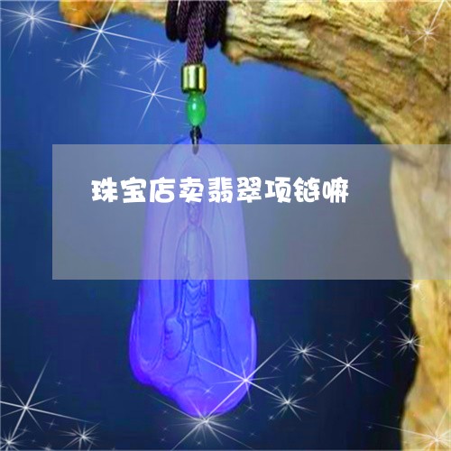 珠宝店卖翡翠项链嘛/2023041349594