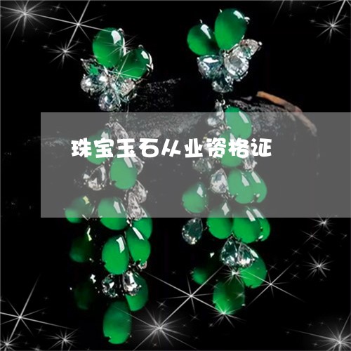 珠宝玉石从业资格证/2023041349461