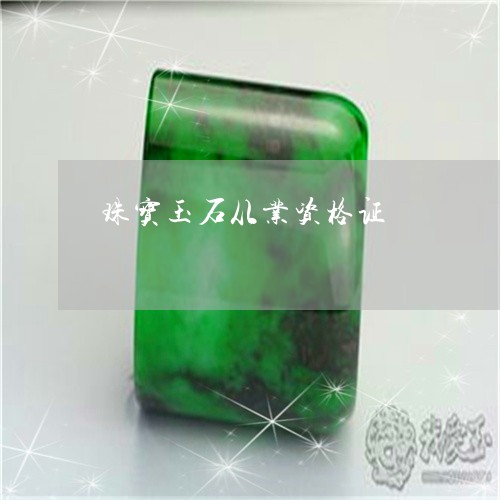 珠宝玉石从业资格证/2023041352835
