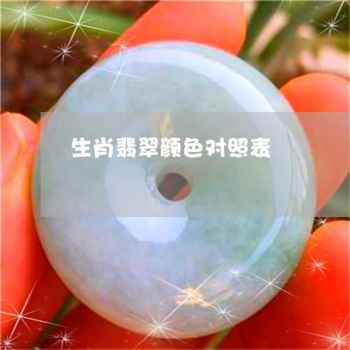 生肖翡翠颜色对照表/2023041326158
