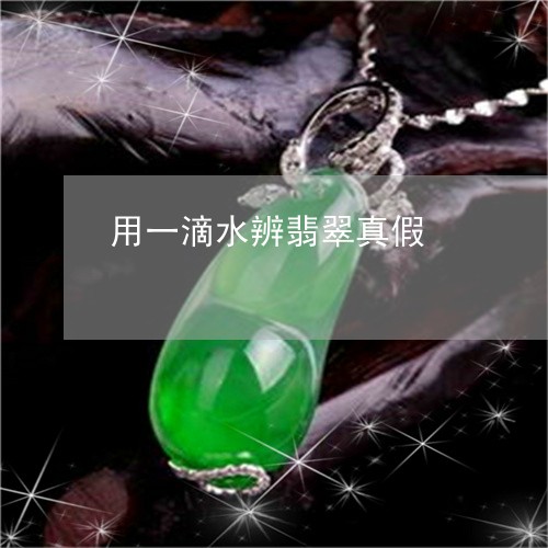 用一滴水辨翡翠真假/2023041308280