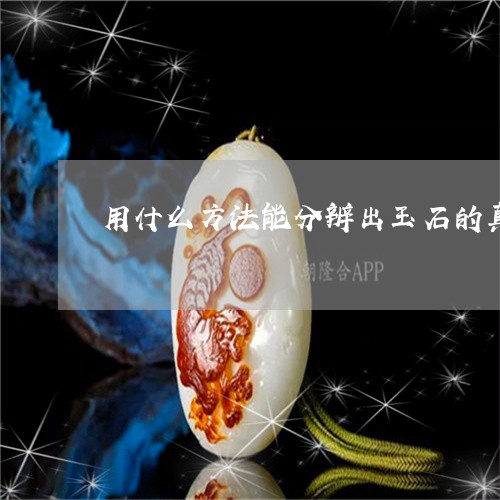 用什么方法能分辨出玉石的真假/2023071282717