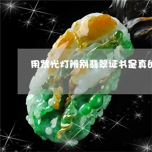 用紫光灯辨别翡翠证书是真的吗/2023071295937