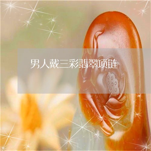 男人戴三彩翡翠项链/2023041371512 男人戴三彩翡翠项链/2023041371512