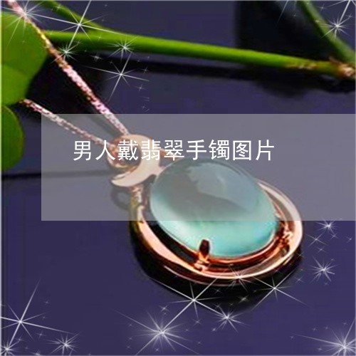 男人戴翡翠手镯图片/2023041317351