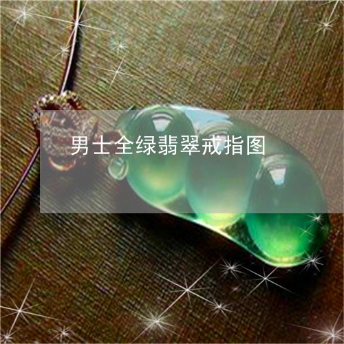 男士全绿翡翠戒指图/2023041351472