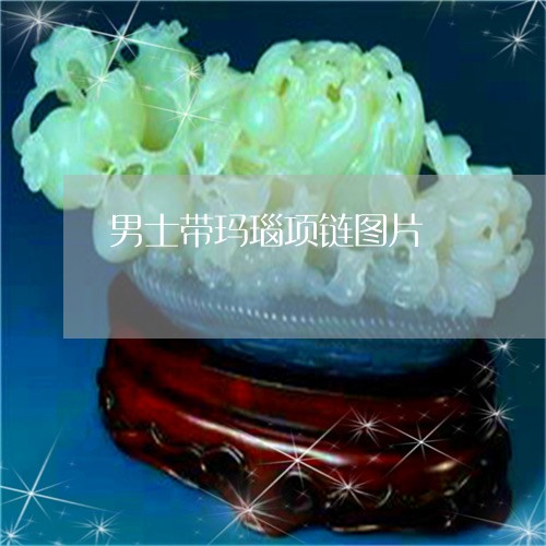 男士带玛瑙项链图片/2023041328284