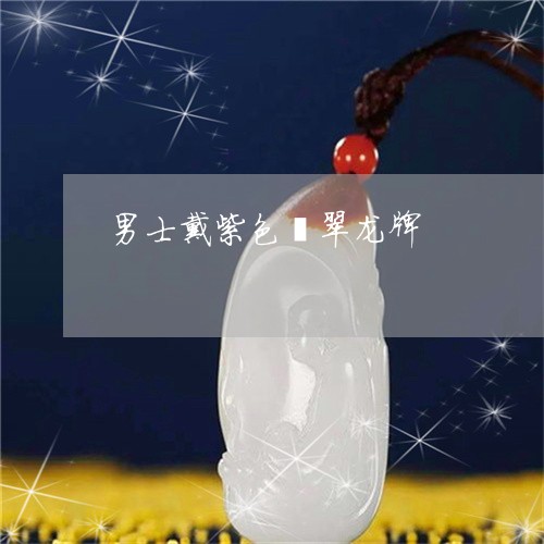男士戴紫色翡翠龙牌/2023041335042