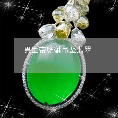 男生带貔貅吊坠翡翠/2023041310515