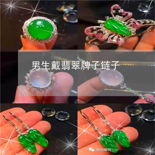 男生戴翡翠牌子链子/2023041384715 男生戴翡翠牌子链子/2023041384715