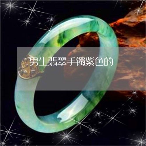 男生翡翠手镯紫色的/2023041341602