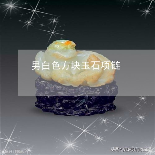 男白色方块玉石项链/2023041392950 男白色方块玉石项链/2023041392950