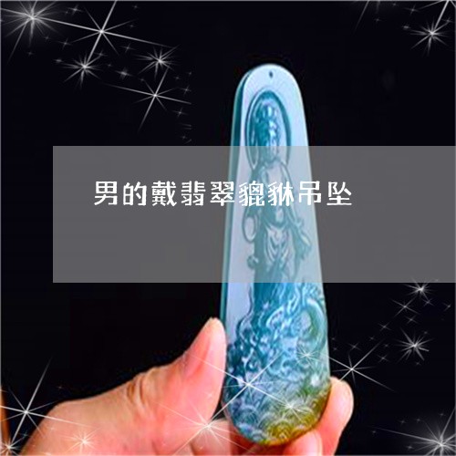 男的戴翡翠貔貅吊坠/2023041397058