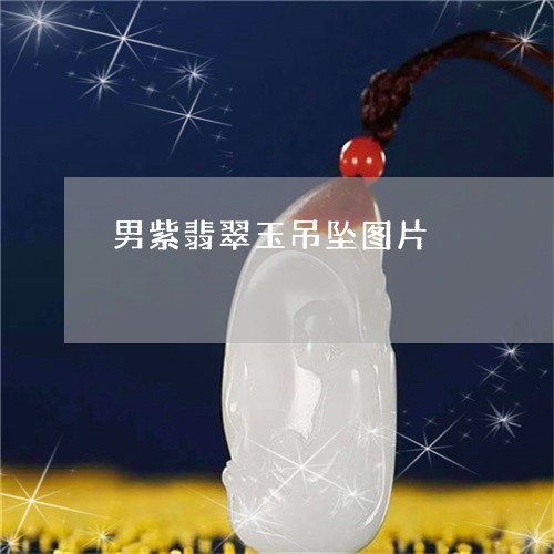 男紫翡翠玉吊坠图片/2023041362793