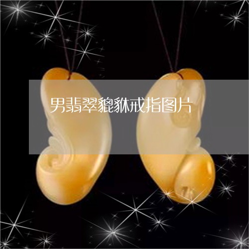 男翡翠貔貅戒指图片/2023041305158