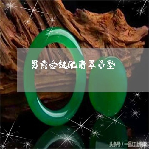 男黄金链配翡翠吊坠/2023041398139