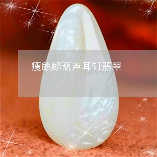 瘦麒麟葫芦耳钉翡翠/2023041330272