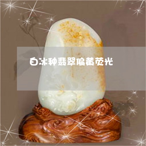 白冰种翡翠偏黄荧光/2023041325189 白冰种翡翠偏黄荧光/2023041325189