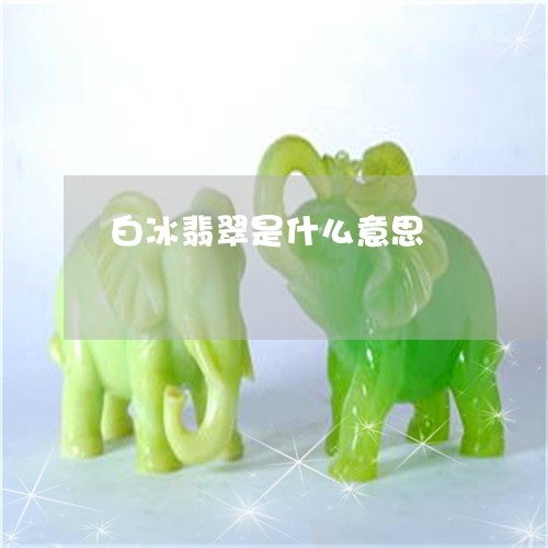 白冰翡翠是什么意思/2023041327371