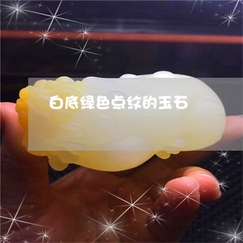 白底绿色点纹的玉石/2023041327351 白底绿色点纹的玉石/2023041327351