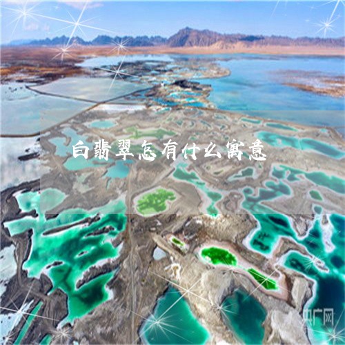 白翡翠怎有什么寓意/2023041326168