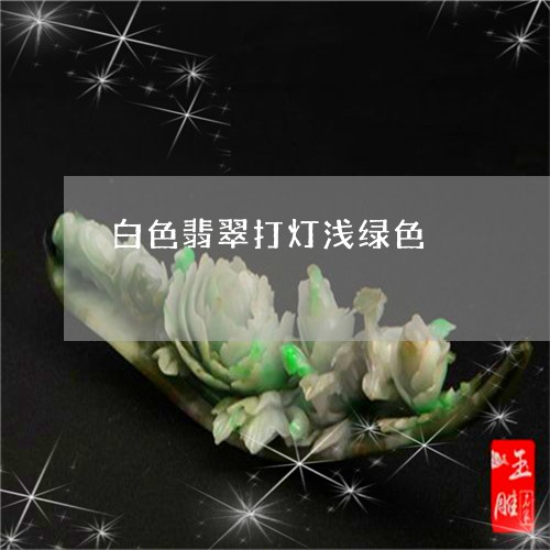 白色翡翠打灯浅绿色/2023041306137