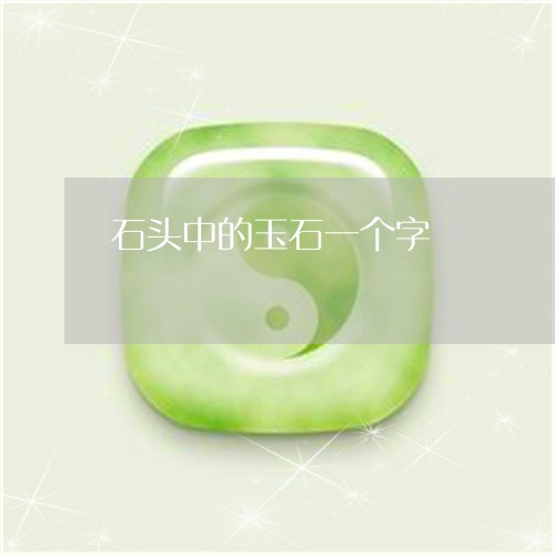 石头中的玉石一个字/2023041338371