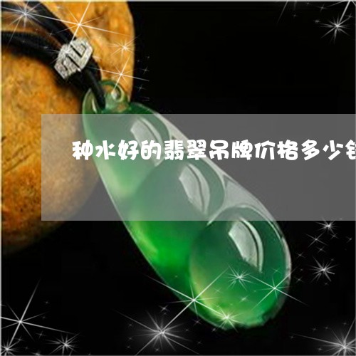 种水好的翡翠吊牌价格多少钱/2023071214826