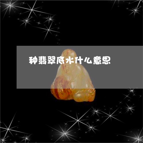 种翡翠底水什么意思/2023041488459