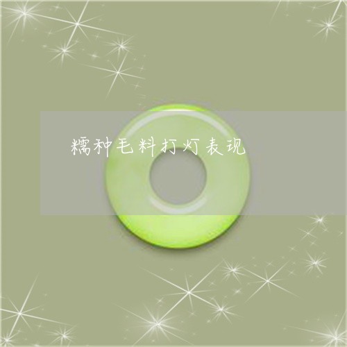 糯种毛料打灯表现/2023031506170