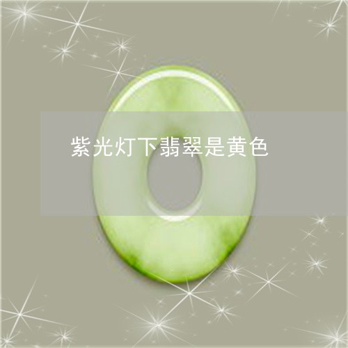紫光灯下翡翠是黄色/2023041396161 紫光灯下翡翠是黄色/2023041396161