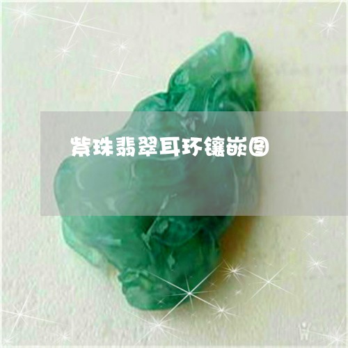 紫珠翡翠耳环镶嵌图/2023041317492