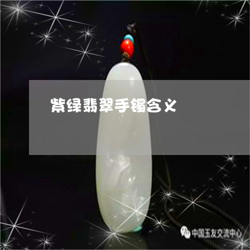 紫绿翡翠手镯含义/2023061681693