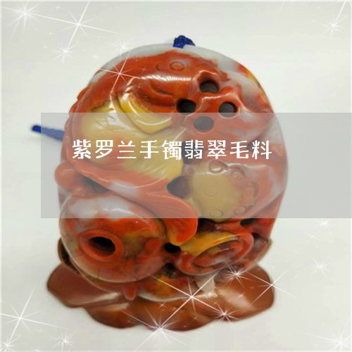 紫罗兰手镯翡翠毛料/2023041360473