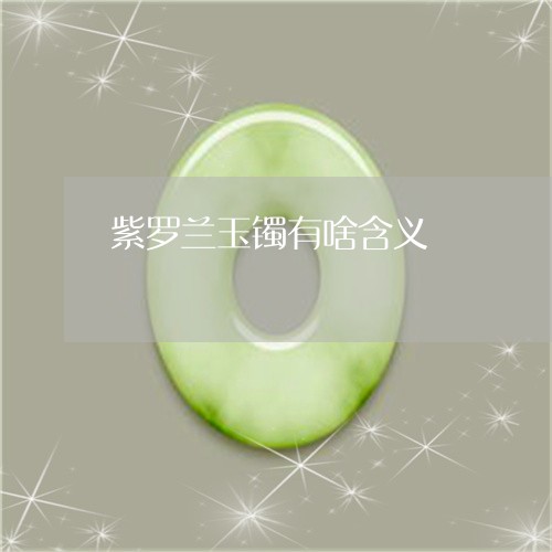 紫罗兰玉镯有啥含义/2023041331694