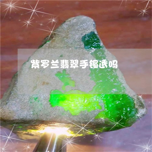 紫罗兰翡翠手镯透吗/2023041332916
