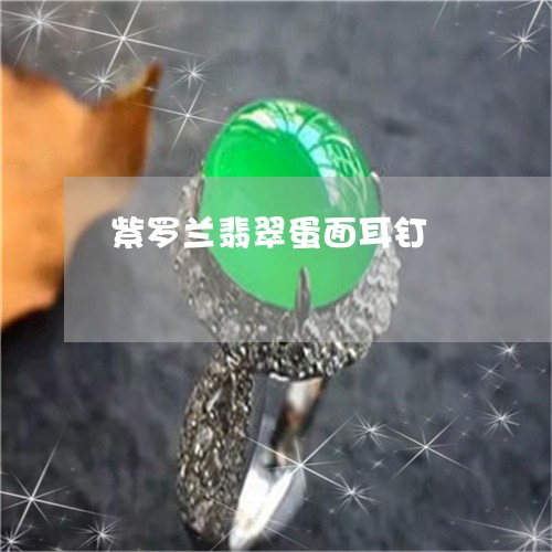 紫罗兰翡翠蛋面耳钉/2023041398315 紫罗兰翡翠蛋面耳钉/2023041398315