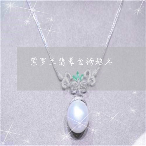 紫罗兰翡翠金榜题名/2023041305047 紫罗兰翡翠金榜题名/2023041305047