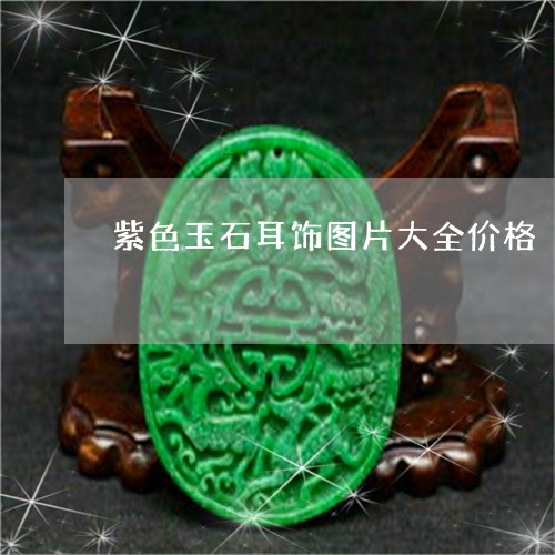 紫色玉石耳饰图片大全价格/2023061947793