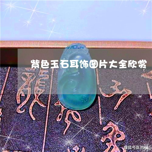 紫色玉石耳饰图片大全欣赏/2023061955150