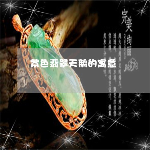 紫色翡翠天鹅的寓意/2023041272048