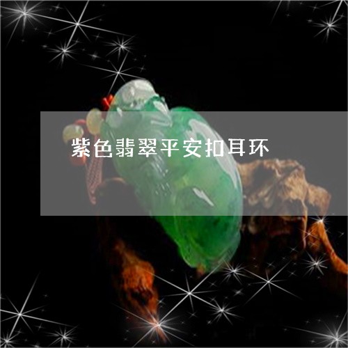 紫色翡翠平安扣耳环/2023041231035 紫色翡翠平安扣耳环/2023041231035